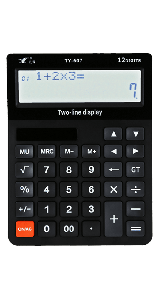 12-digit solar-powered desktop calculator